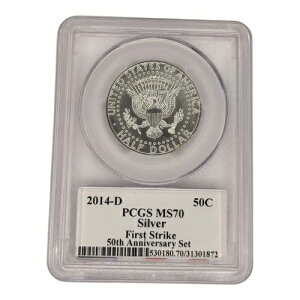 2014-D 50���N�L�O �V���o�[ �P�l�f�B �n�[�t�_���[ PCGS MS 70 | �t�@�[�X�g�X�g���C�N UNC BU 7A