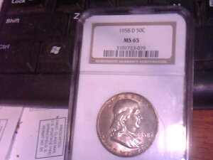 1958�N�� ������NGC MS65�F��t�����N�����n�[�t�_���[