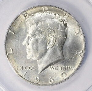 1969-D �P�l�f�B �n�[�t�_���[ ANACS MS 64 �J�[�u�����N���b�v 11.25�O���� �~���g�G���[