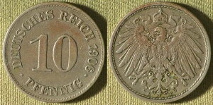 �h�C�c�鍑�F1906E 10 Pf. AU #12 IR10308