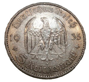 �h�C�c 1935�N A 5 ���C�q�X�}�[�N �i�`�X �V���o�[ ? �X���X�e�B�J 29mm KM# 83 ���g���g���R�C��
