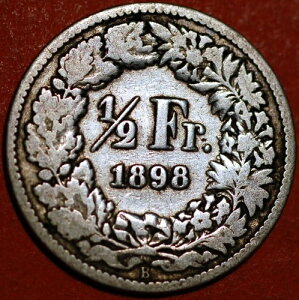 1898 B �X�C�X 1/2�t���� KM# 23