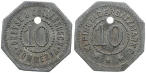 �h�C�c - S?mmerda Dreyse & Collenbusch 10 Pfennig - �ً}�}�l�[�g�[�N��