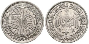 �h�C�c - 50 PFENNIG �h�C�c�鍑 - Reichspfennig �e��N