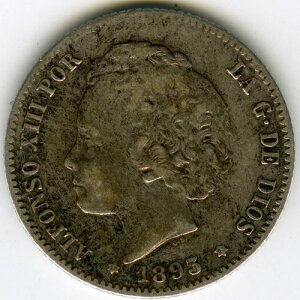 �� �X�y�C�� ? 1�y�Z�^ 1893 PGL ? �A���t�H���\13�� �� �V���o�[ (.835) �� KM#702 Cal#54 ��D0776