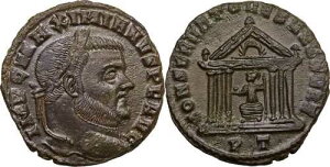 *AET* MAXIMIANUS HERCULIUS AE Follis�B EF/EF-�B���B