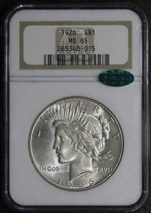 1926�N (MS65 CAC) �s�[�X�V���o�[�h�� $1 NGC - ���t���啝�Ɍ���A�u���X�g�z���C�g