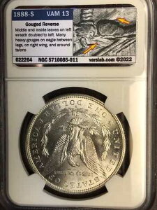 1888 S NGC MS62 VAM 13 �����X�^�[ �S�E�W���O ���o�[�X �q�b�g���X�g 40 �����K�� �V���o�[ �_���[