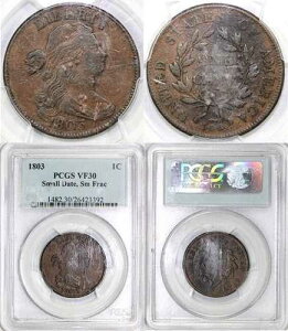 1803 1�Z���g S-247 ���^���t ���^�t���b�N �h���[�v���� ��^�Z���g PCGS VF 30