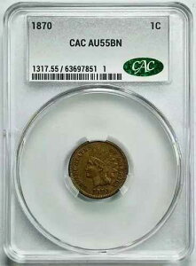 1870�N �X���[���Z���g �C���f�B�A���w�b�h �y�j�[ CACG AU 55 BN �u���E�� CAC
