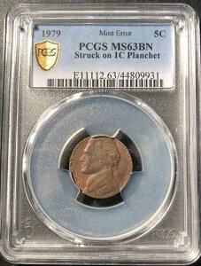 1979�N ??�~���g�G���[?? 5C �W�F�t�@�[�\���j�b�P�� 1C �v�����V�F�b�g���� PCGS MS63BN