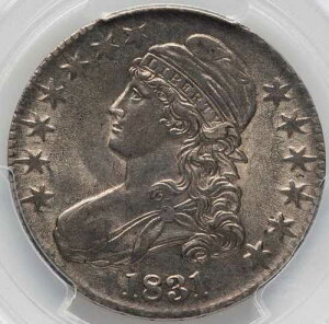 �L���b�v�h�E�o�X�g�E�n�[�t�_���[ 1831�N PCGS AU-55�AO-119�B����̂���A�W���F�����̃R�C���ł��I