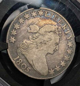 WOW 1805 50C �h���[�v �o�X�g NGC X US �V���o�[ �n�[�t �h�� �O���[�f�B���O �{�[���g �{�b�N�X VG3 -�g�[��