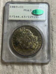 1883-CC �����K���E�_���[ �V���o�[ PCGS MS63 CAC �F�� ���g���[�z���_�[ �g�i�[