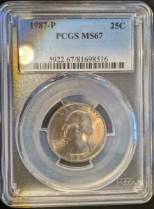 1987-p?? PCGS MS-67 MS67 ���V���g�� �N�H�[�^�[ �g�b�v�|�b�v 18/0 �܂��������͂���܂���!