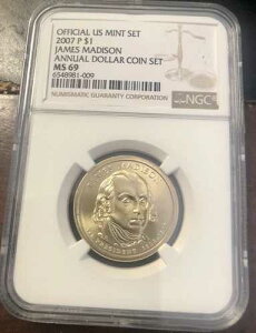 2007-P �W�F�[���Y�E�}�f�B�\�� THE ANNUAL DOLLAR SET NGC MS69 �W�F�� POP 4