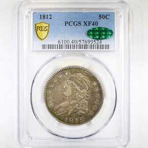 1812�N 50�Z���g PCGS/CAC XF40 - �L���b�v�h�o�X�g�n�[�t�_���[