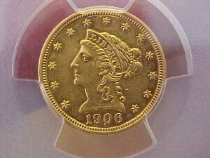 1906�N P $2.50 �N�H�[�^�[�C�[�O���č����� PCGS AU 58 �v���[�t���C�N�\��
