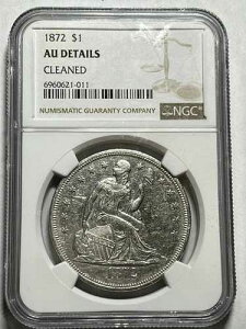 1872�N ���R�̏��_�� ��� $1 NGC AU �ڍ׍��i�ʃR�C��