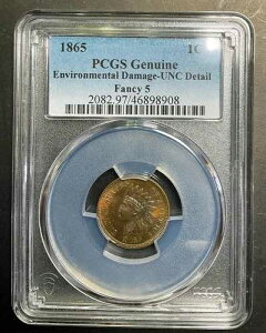 PCGS 1865�N�C���f�B�A���w�b�h�Z���g ���j�[�N�V���� �X�m�[21�_�C�K�E�W ������