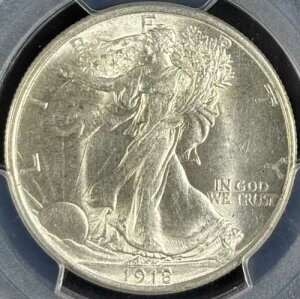 1918-P 50C �E�H�[�L���O�E���o�e�B PCGS AU58 - �u���C�g�z���C�g