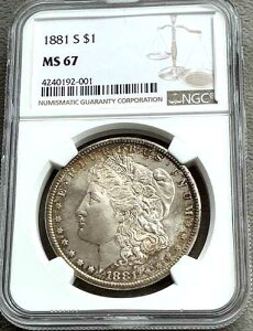 1881-S �����K����� NGC MS67 ���C�g�g�[�j���O ���i�ʋ��