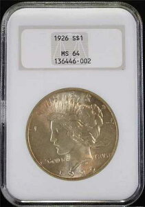 1926�N 1�h����� ���a�h�� NGC MS 64 GEN 3 �t�@�b�e�B�X���u �F������ 136446-002