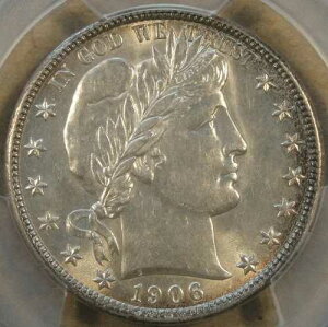 1906-D �o�[�o�[ �n�[�t�_���[ 50�Z���g PCGS�F�� AU58+ ���l������ƌl�I�ɂ͎v���܂�