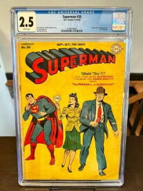 スーパーマン #30 CGC 2.5 DC 1944 初代ミスター・ミクシットプルク！黄金時代！ホワイトページ N5 375 cm