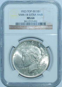 1923�N NGC MS64 VAM-1B �g�b�v50 �G�N�X�g���w�A�s�[�X �V���o�[�_���[