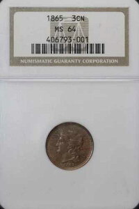 1865�N 3�Z���g�j�b�P�� NGC MS64 ���ɔ������F�� - *DoubleJCoins* JL1100-85