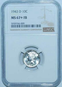 1943 D NGC MS67+FB �t���o���h �}�[�L�����[�_�C��
