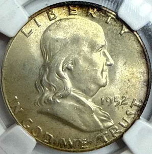 1952�N D �x���E�t�����N���� �n�[�t�_���[ �^�t�L�[�f�C�g NGC MS66FBL ���m�ȃR�C���摜