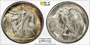 1946-S �E�H�[�L���O ���o�e�B �n�[�t �h�� PCGS MS66 CAC �f���炵���F���̕��!!!