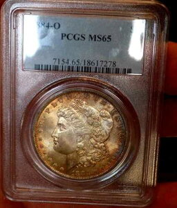 ���[�K�� �V���o�[�h�� 1884 O PCGS MS 65 �����X�^�[�g�i�[ �����ȃp�X�e�����C���{�[
