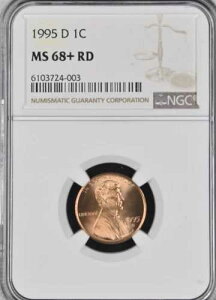 1995-D 1C RD �����J�[���L�O�� 1�Z���g NGC MS68+RD 6103724-003