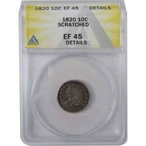1820�N�� �X���[�� 0 �L���b�v�h�o�X�g �_�C�� EF 45 �ڍ� ANACS �V���o�[ SKU:I17684