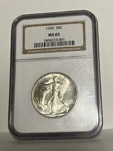 1936�N�E�H�[�L���O�E���o�e�B�E�n�[�t�h�� 50�Z���g - NGC MS 65