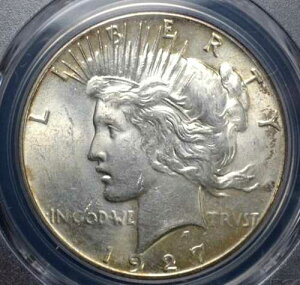 1927�N�s�[�X�h�� PCGS MS 63 �\�t�g�V���o�[�T�e���Ƃ������ȃS�[���h�C���t���[�W����