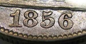 1856-O 50C PCGS XF40 �ăp���`���t FS-301 (���x���Ȃ�) ~ �󏭂ŃJ���t���I�r�f�I