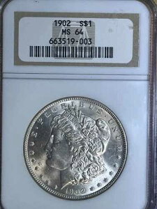 1902 P �����K�� �_���[ CH BU + NGC MS 64 (�Â����L�҂͍ō��̃R�C���𐶎Y���Ă��܂�)