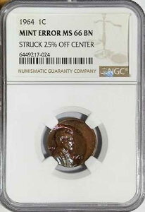 1964�N-p �����J�[�� �Z���g �~���g �G���[ 25% �I�t �Z���^�[ �����X�^�[ �g�[�� �W�F�� UNC NGC MS66 bn