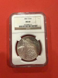 1881 S ���[�K�� �V���o�[ �_���[ PCGS MS 66�A�����i���A�g�i�[!