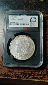 1902�N S �����K�� �V���o�[ �_���[ $1 ���� Vault Box �V���[�Y 5 �u���b�N�R�A NGC AU53 8.3 4210