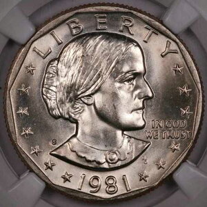 $1 1981 S Susan B Anthony SBA NGC MS66 - �A�b�v�O���[�h���!