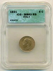 �C�^���A ���B�b�g���I �G�}�k�G�[�� 3 �� 1921 5 �`�F���e�V�~ MS63 RB ICG