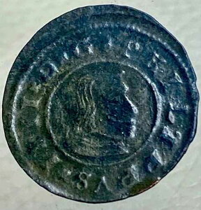 1663�N�X�y�C���鍑�R�C�� 16 Maravedis �����t�F���y4�� 360��