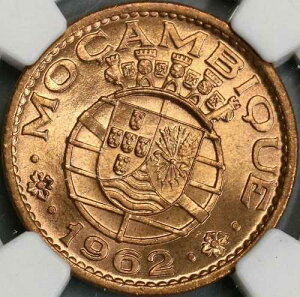 1962�N NGC MS 65 RED ���U���r�[�N 1�G�X�N�[�h �|���g�K�� �A�t���J�A���n�R�C�� (21090404C)