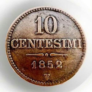 �����o���f�B�A���� ���F�l�`�A - 10 CENTESIMI 1852 �A�t�����c ���[�[�t 1 �� Pag# 243 Gh2/25