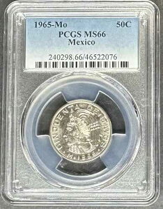 1965-Mo ���L�V�R Cincuenta Centavo 50C PCGS MS-66�A3 �_�w���� 5 �h������!